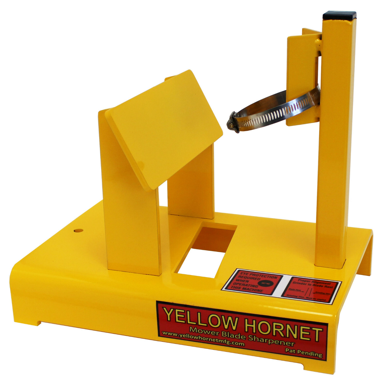 Yellow Hornet Lawn Mower Blade Sharpener Jig. Made In USA \