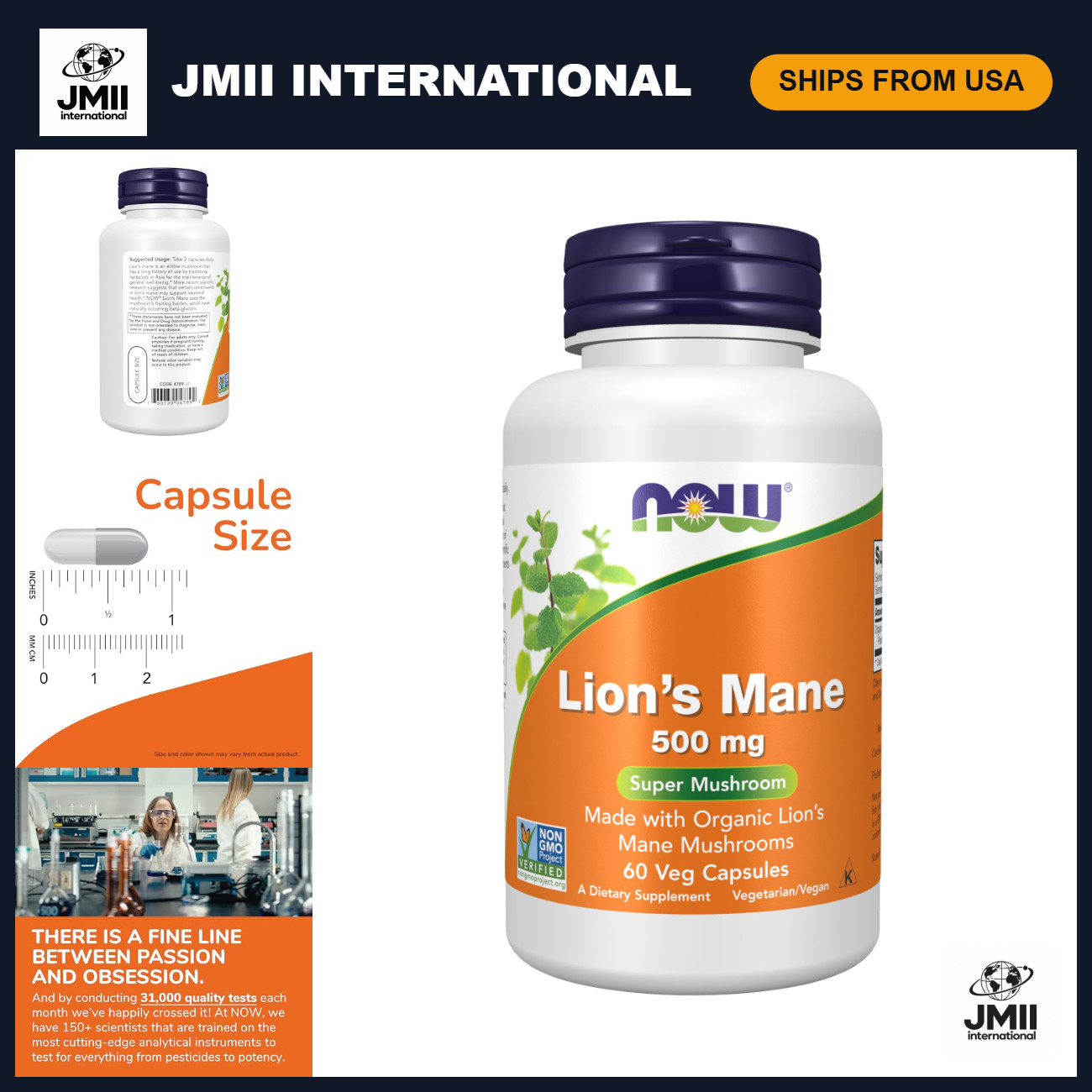 Lion\'s Mane Mushroom 500mg - Superfood Supplement, 60 Vegan Capsules, Brain Heal Lion\'s Mane Mushroom 500mg - Superfood Supplement, 60 Vegan Capsules, Brain Heal