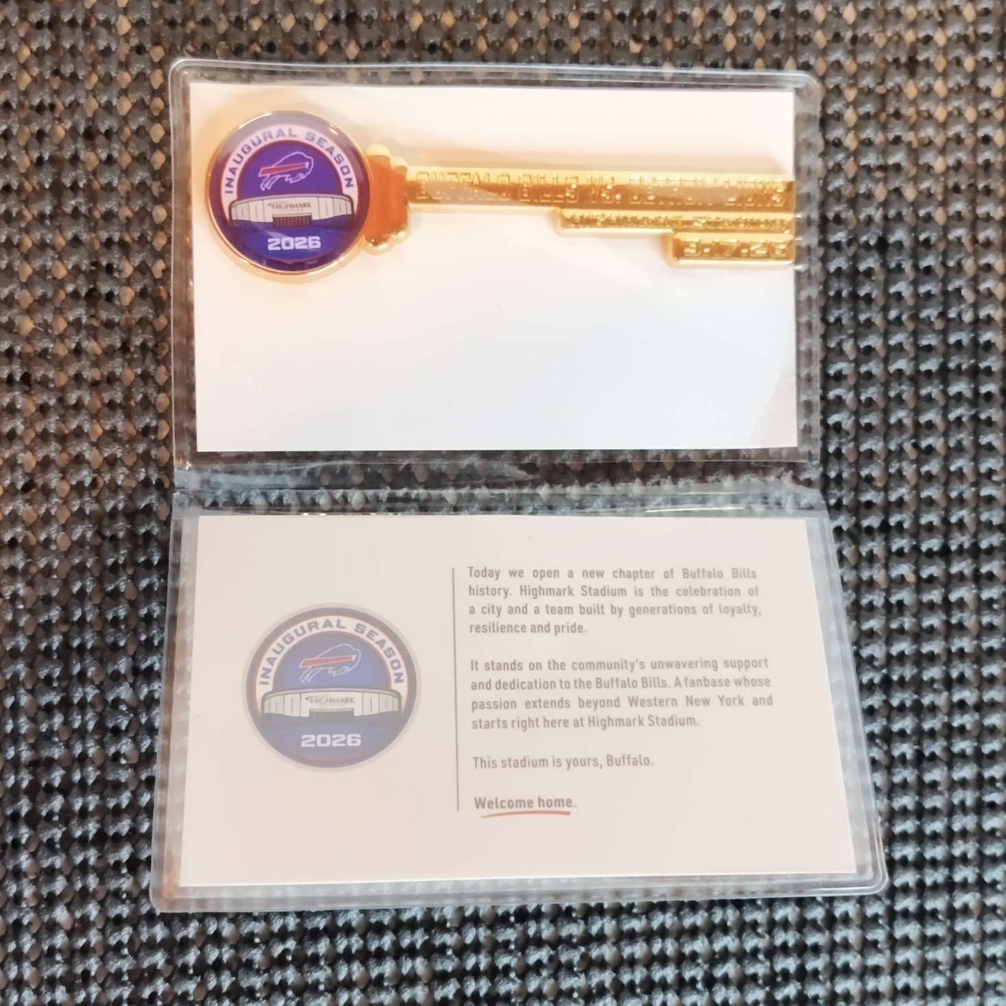 Buffalo Bills NFL Highmark Stadium 2026 Opening Day Inaugural Game Key Gold