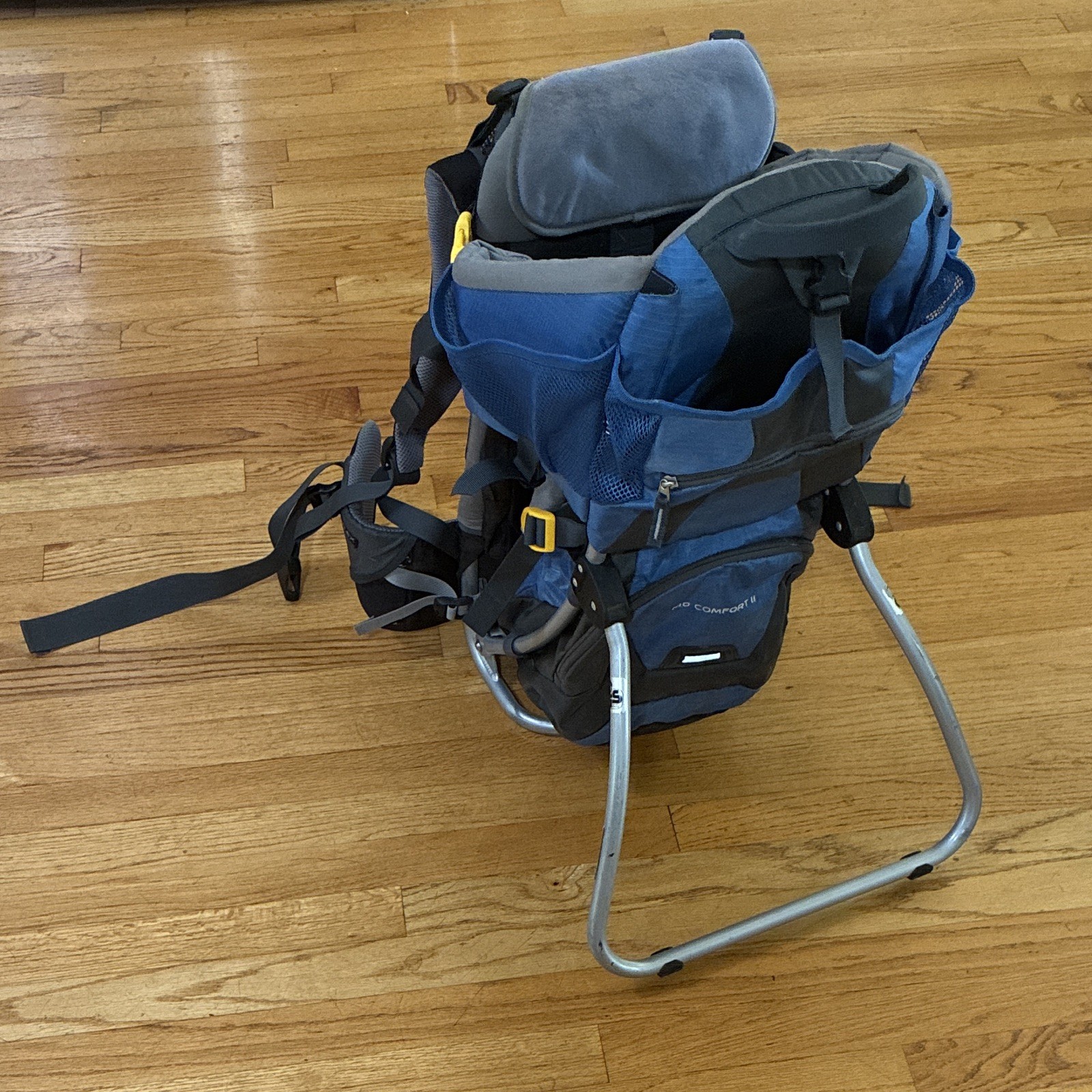 Deuter Kid Comfort II Baby Backpack Child Carrier Blue/Black/Gray Hiking Deuter Kid Comfort II Baby Backpack Child Carrier Blue/Black/Gray Hiking