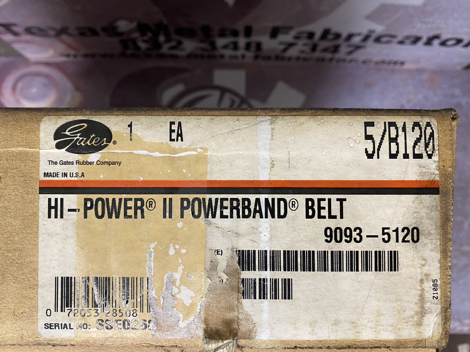 Gates HI-Power II Powerband Belt 5/B120 Gates HI-Power II Powerband Belt 5/B120