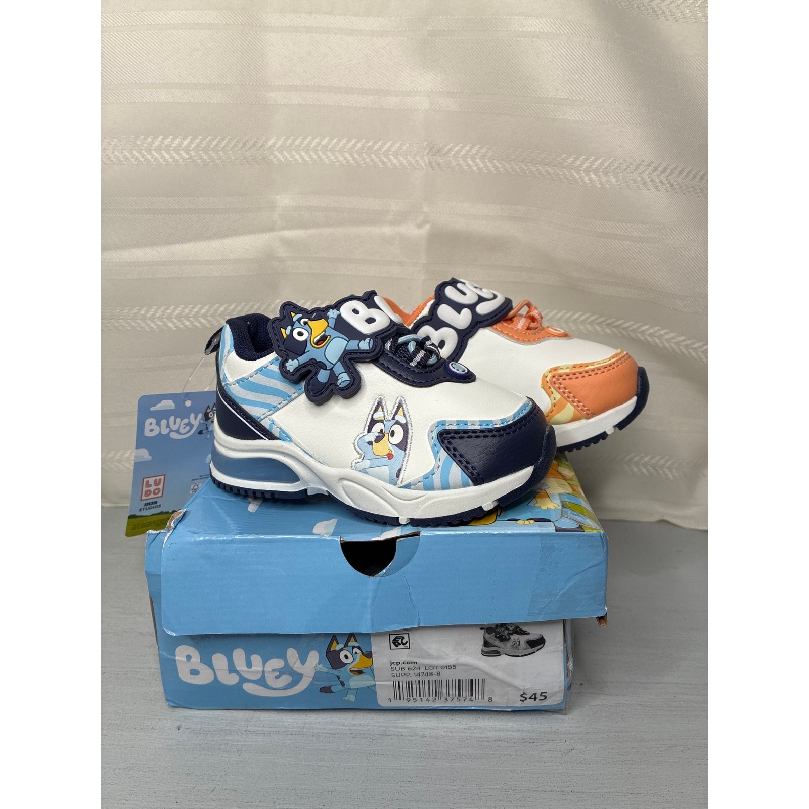 Ground Up Bluey & Bingo Toddler Unisex Athletic Sneakers Blue Orange Size 6M