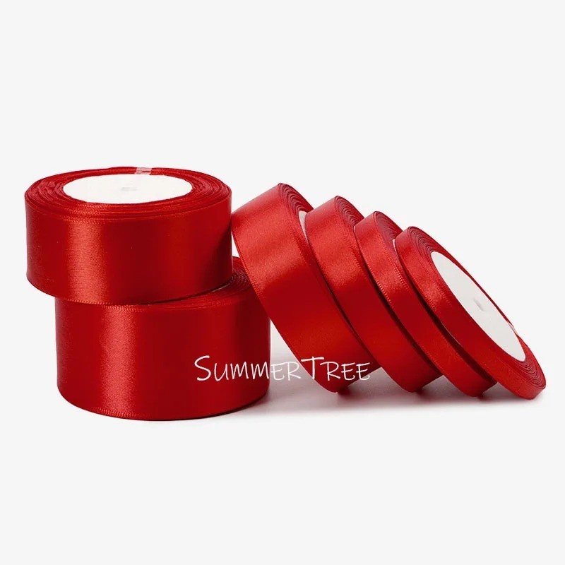 25yards 6mm - 50mm Satin ribbon choose your color