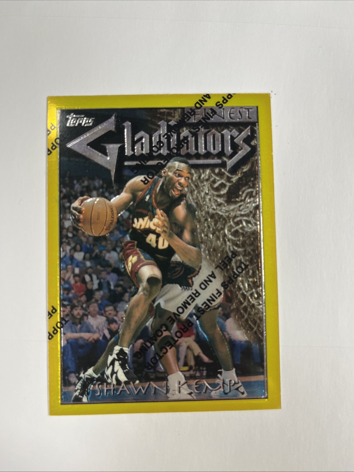 1996-97 Topps Finest - Rare Gold Shawn Kemp #144 1996-97 Topps Finest - Rare Gold Shawn Kemp #144