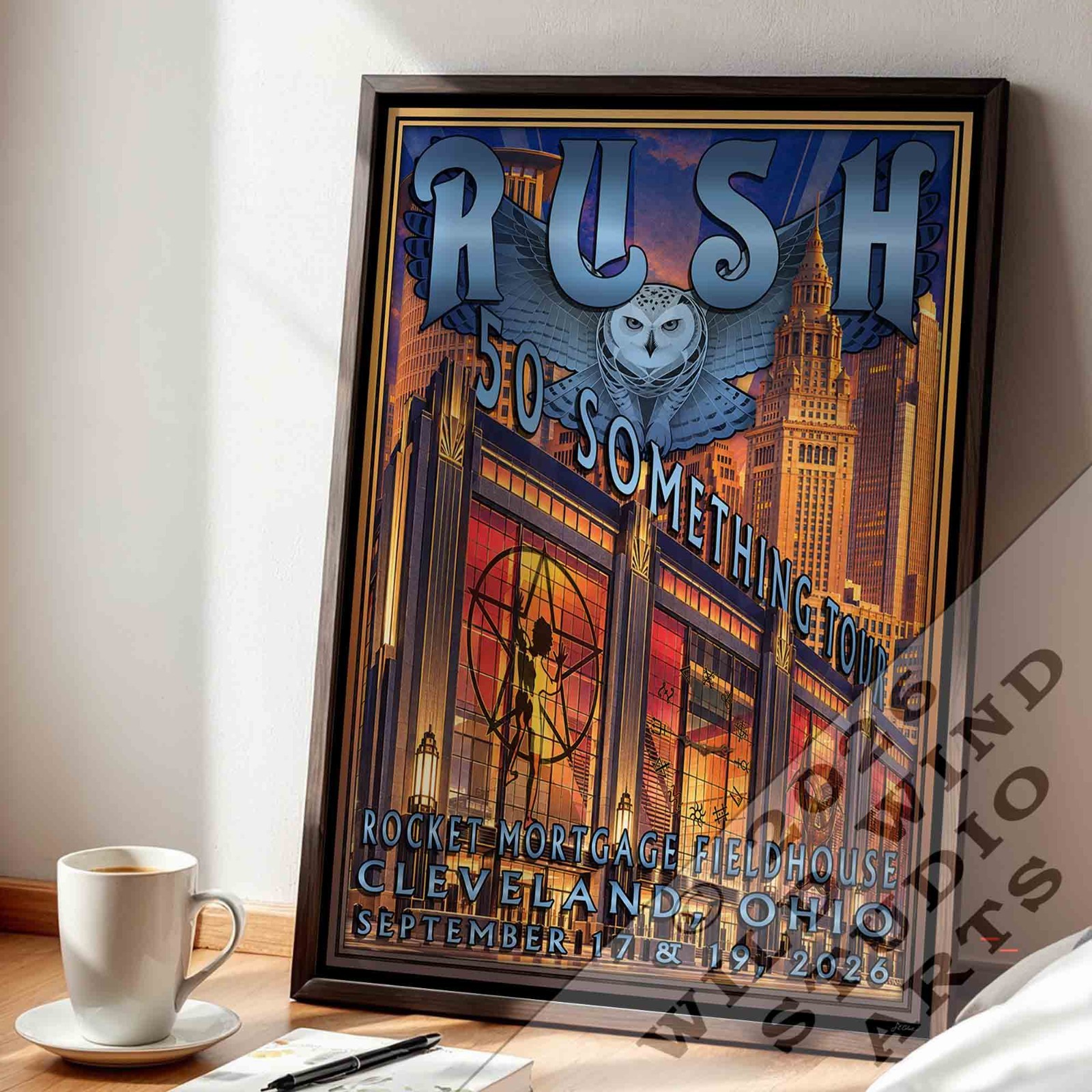 Rush Cleveland Concert Poster – 50th Anniversary Tour 18x24 Matte Print