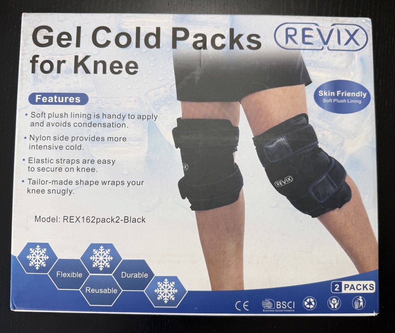 Revix Gel Cold Packs for Knee Pain Relief - 2 Packs Reusable Ice Wraps Plush Revix Gel Cold Packs for Knee Pain Relief - 2 Packs Reusable Ice Wraps Plush