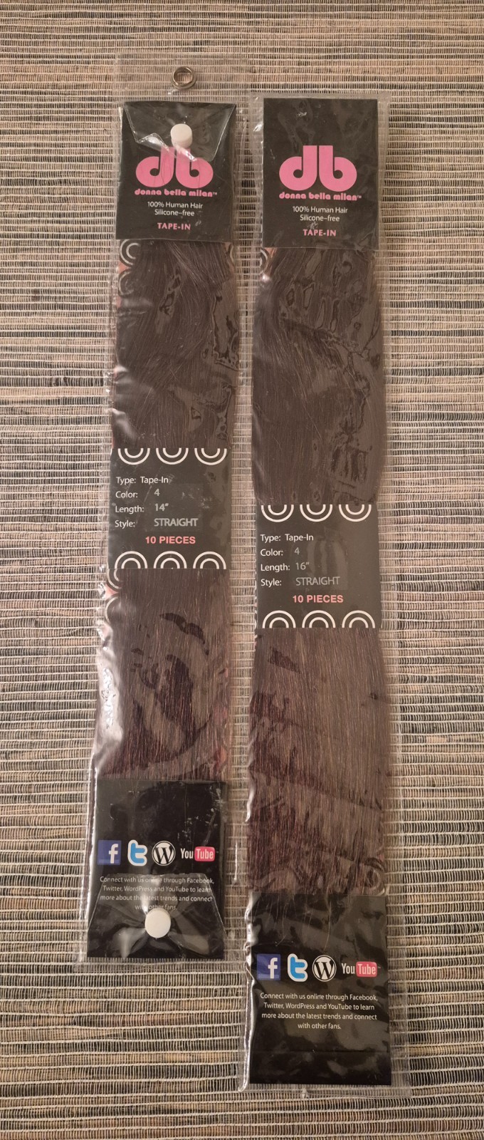 DONNA BELLA Human Hair TAPE Extensions 2 PACKS  16\