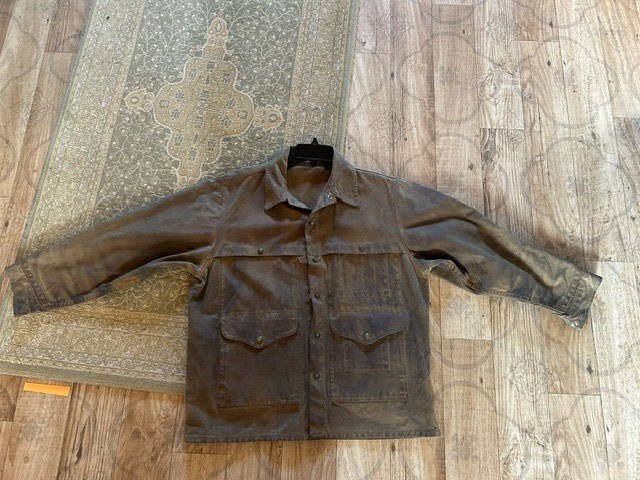 Filson double logger waxed tin cloth ex. condition