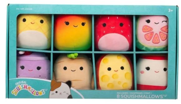 Squishmallows Mini 5”, 8-Pack Plush Set Gift Box Food Squad Characters BRAND NEW