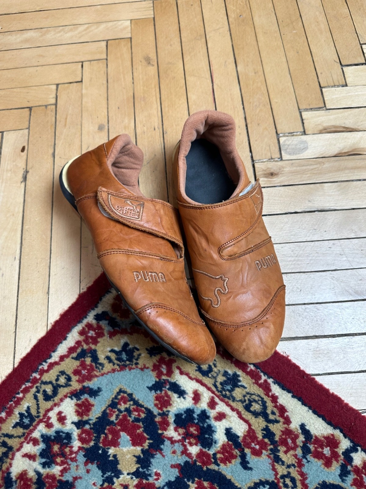 90s Vintage Puma Rare Leather Japanese Shoes Size 40