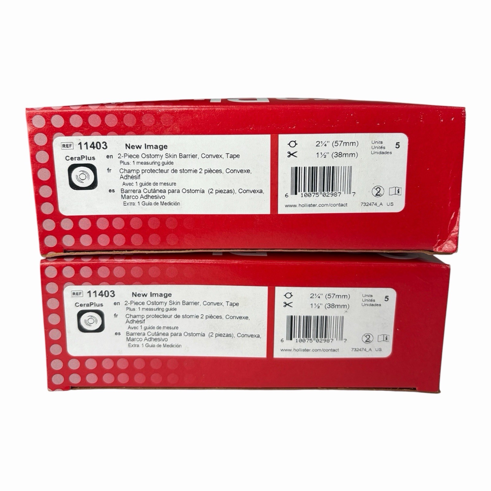 Hollister 11403 CeraPlus 2 Piece Convex Skin Barrier 2 1/4 CTF 