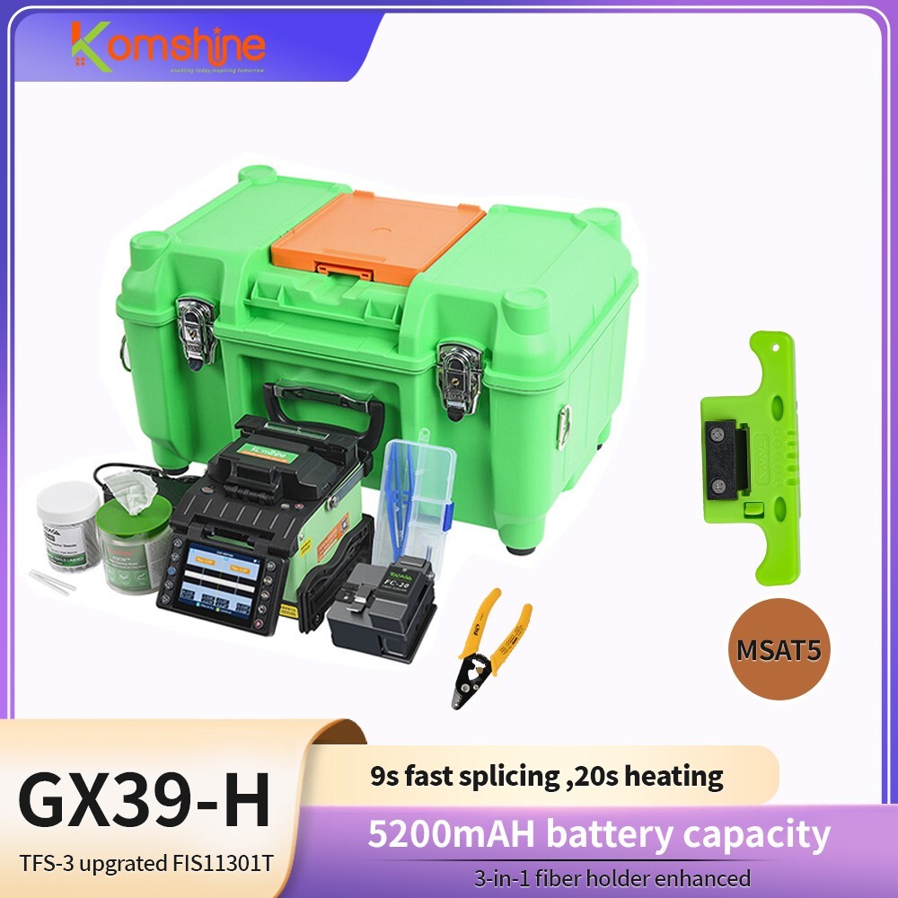 Komshine Newest Model GX39-H High-end Optical Fiber Fusion Splicer 0.01dB Loss Komshine Newest Model GX39-H High-end Optical Fiber Fusion Splicer 0.01dB Loss