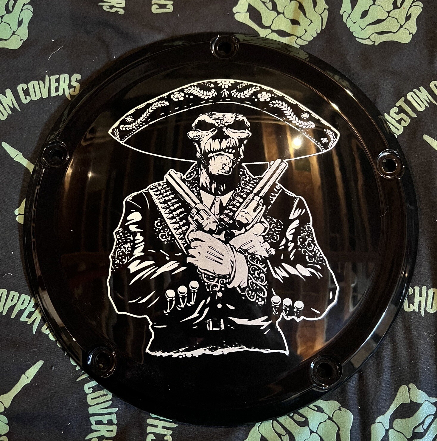 Harley Skull Sombrero Derby Cover 2016-current Touring Fitment Only Harley Skull Sombrero Derby Cover 2016-current Touring Fitment Only