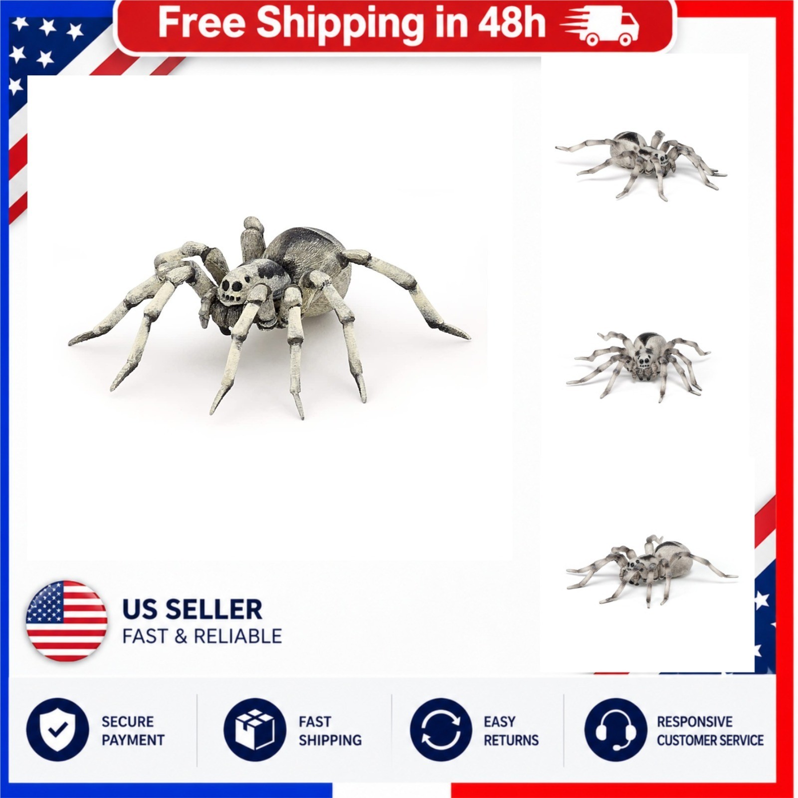 Papo Tarantula Figure Toy Realistic Wild Life Spider Ages 3+ Educational