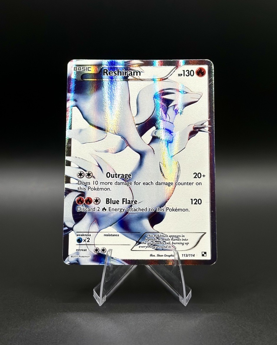 Reshiram 113/114 Black & White 2011 Full Art Holo Ultra Rare Pokemon MP+