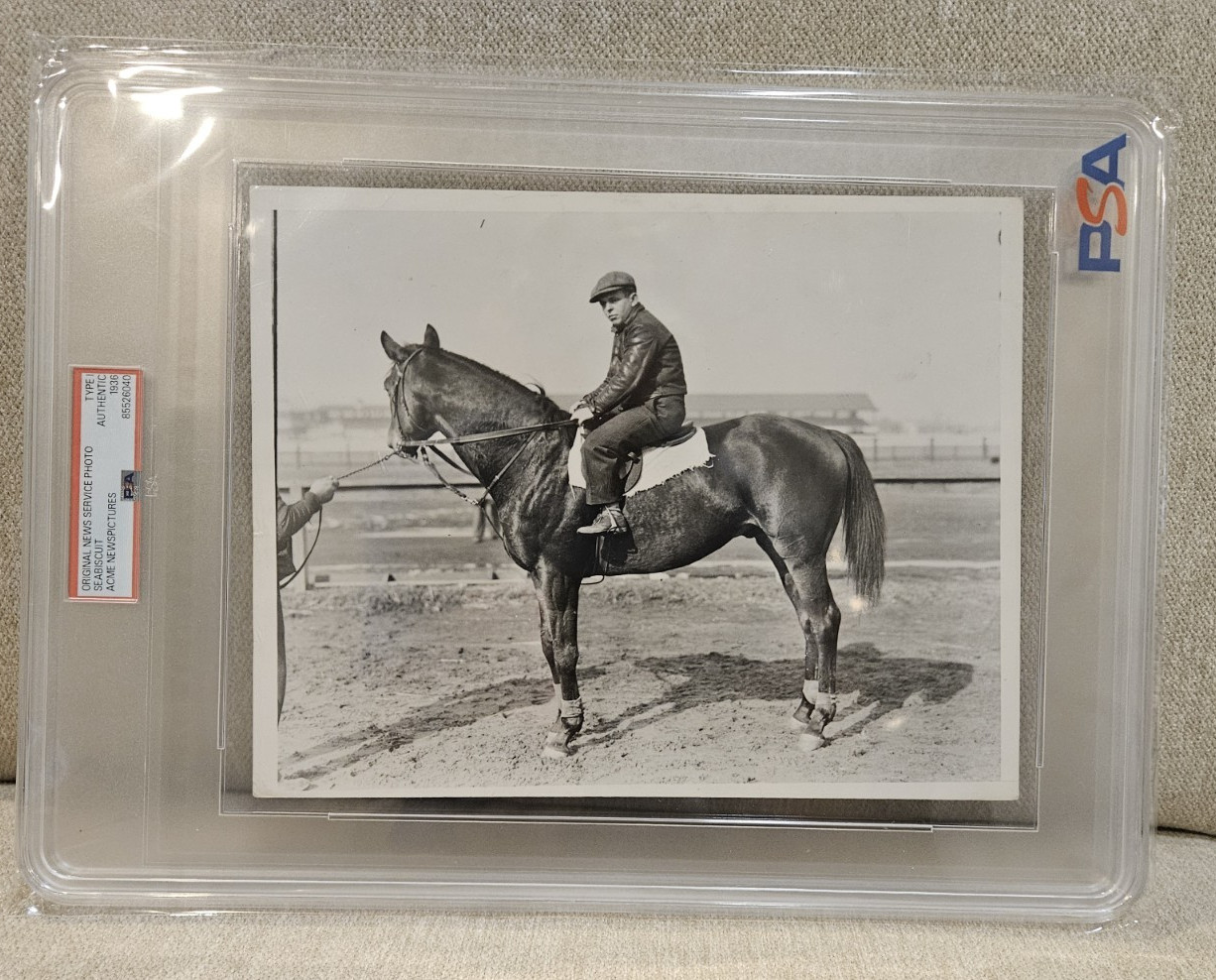 1936 Horse Racing Press Photo- PSA Type 1 Authentic, Seabiscuit, Wheatley Stable