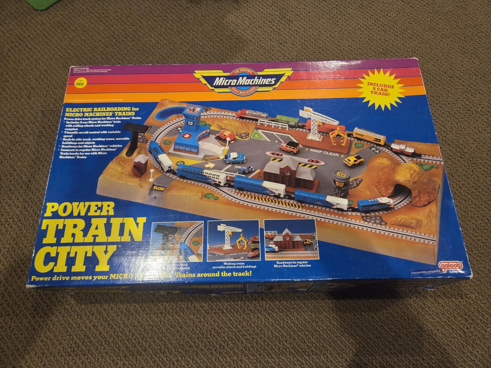 1990 Galoob Micro Machines Power Train City Playset Complete & Working + Train 1990 Galoob Micro Machines Power Train City Playset Complete & Working + Train