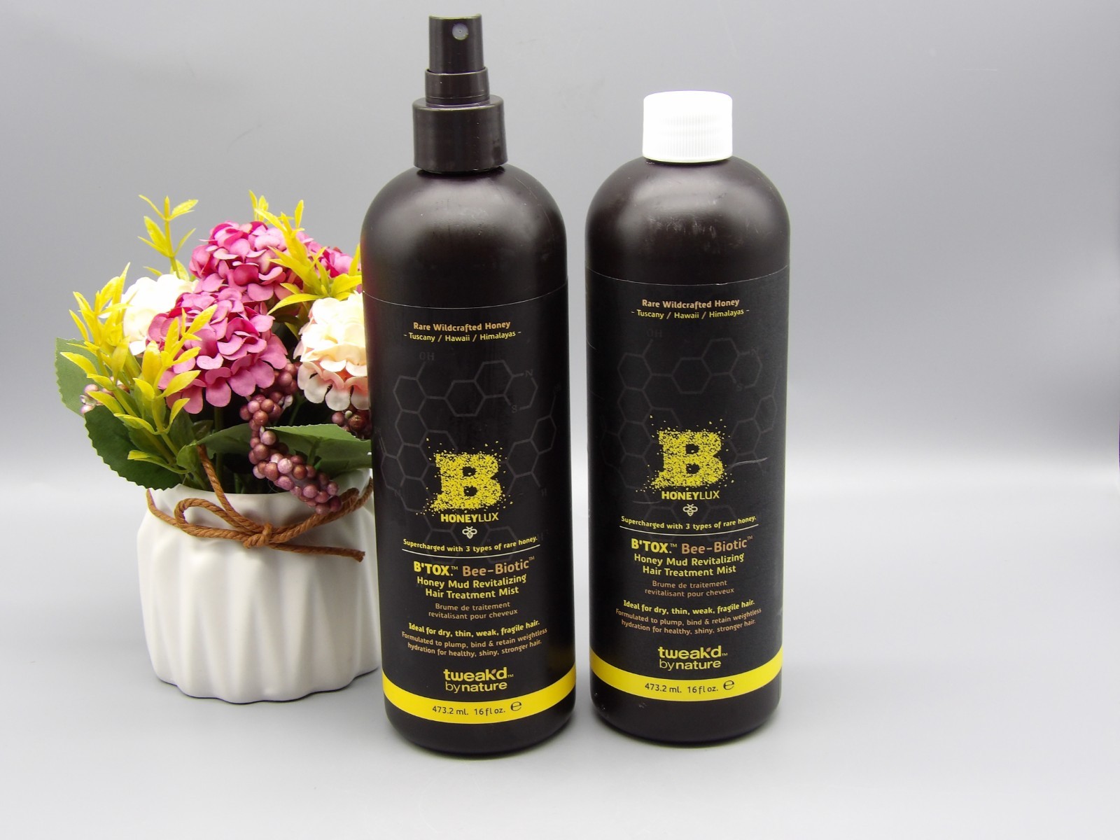 2 Tweak\'d By Nature B\'Tox Bee-Biotic Honeylux Hair Treatment Mist 16oz Not Seale