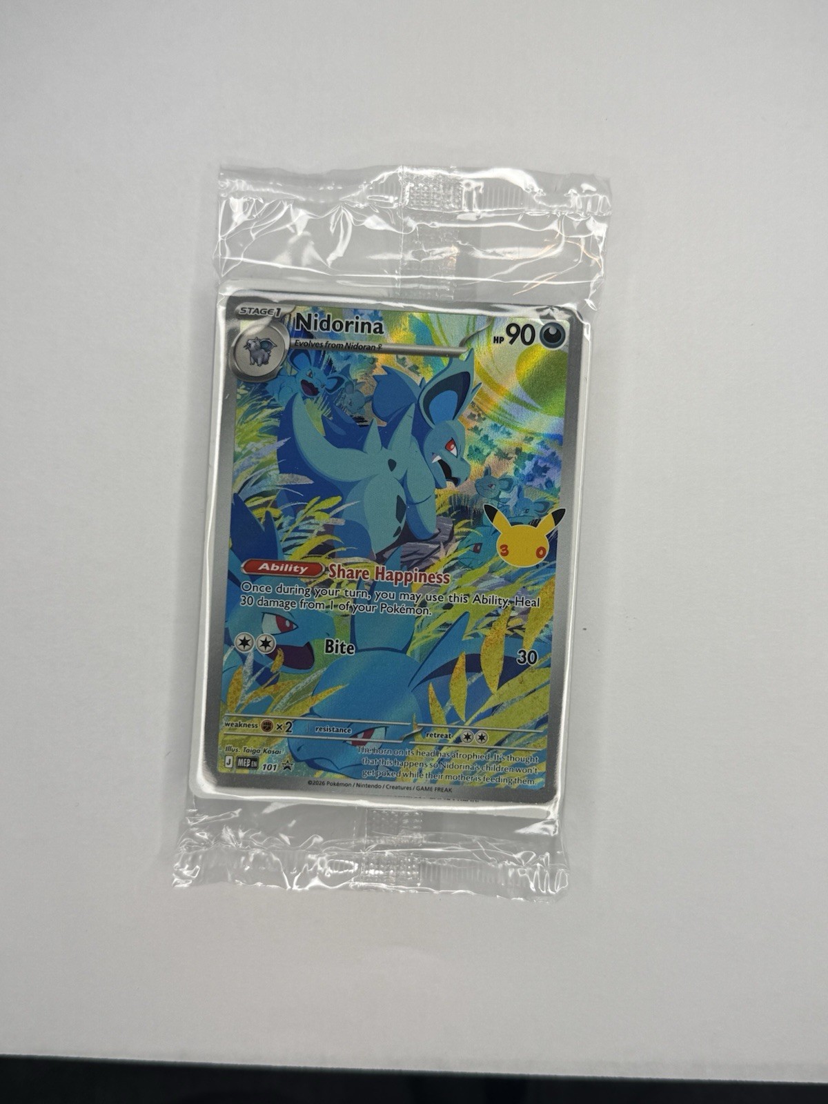 Nidorina 101 MEP 30th Celebration Promo SEALED Nidorina 101 MEP 30th Celebration Promo SEALED