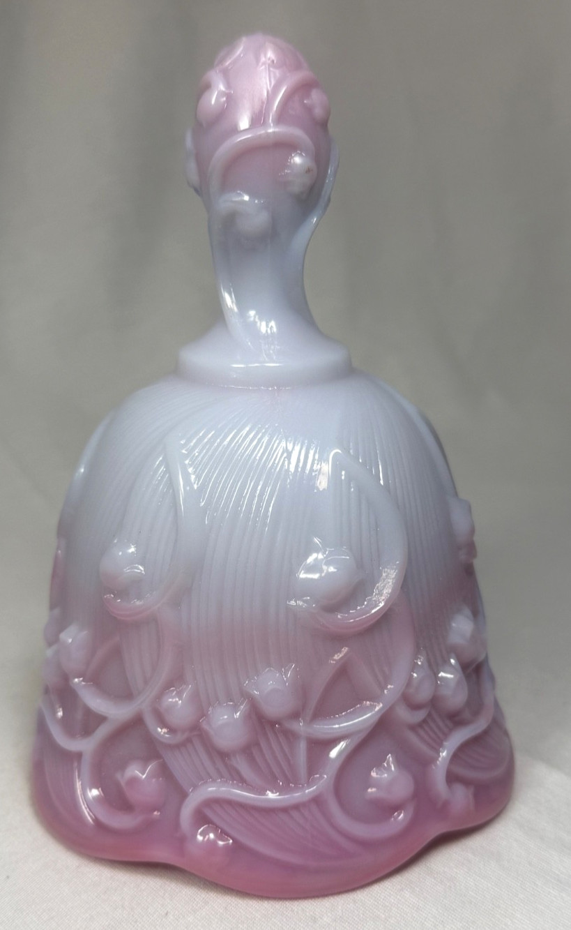 Vintage Fenton BLUE BURMESE Lilly of the Valley Bell LTD ED Spcl Order