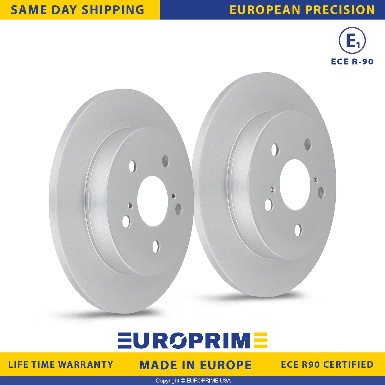 11.06 in Rear Brake Rotors Set for 21-23 Lexus ES250 19-23 ES300h Toyota Avalon