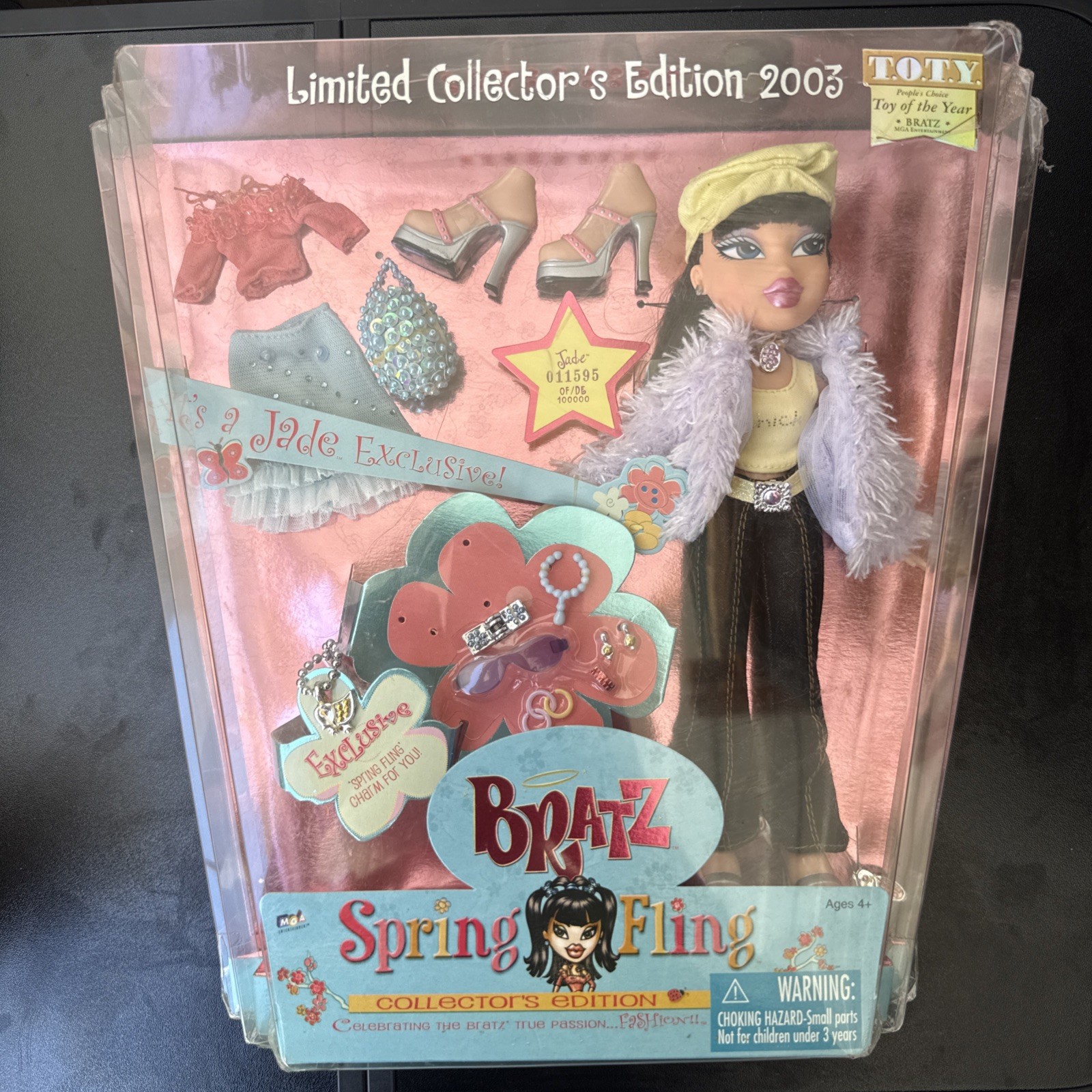 BRATZ MGA 2003 SPRING FLING JADE LIMITED COLLECTOR'S EDITION 11595 OF 100,000 BRATZ MGA 2003 SPRING FLING JADE LIMITED COLLECTOR'S EDITION 11595 OF 100,000