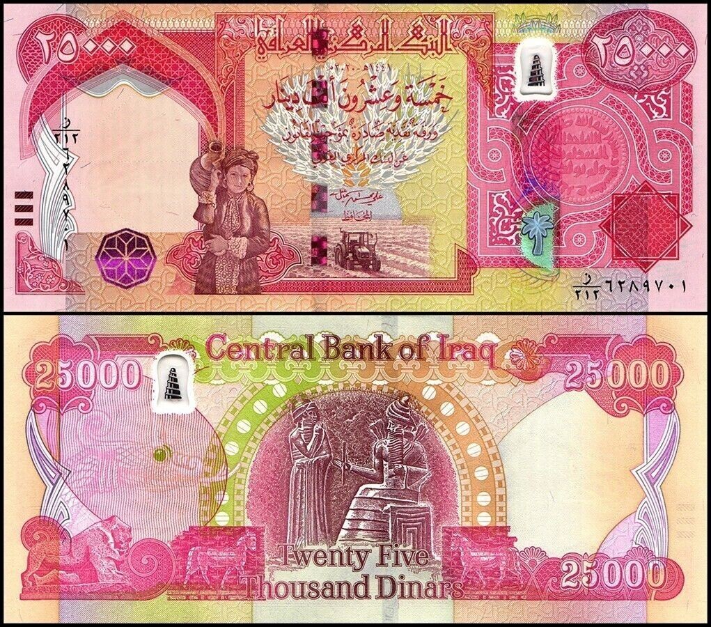 Iraq 200,000 Dinars 2023 NEW UNCIRCULATED 200k IQD Authentic Active (8 x 25,000)