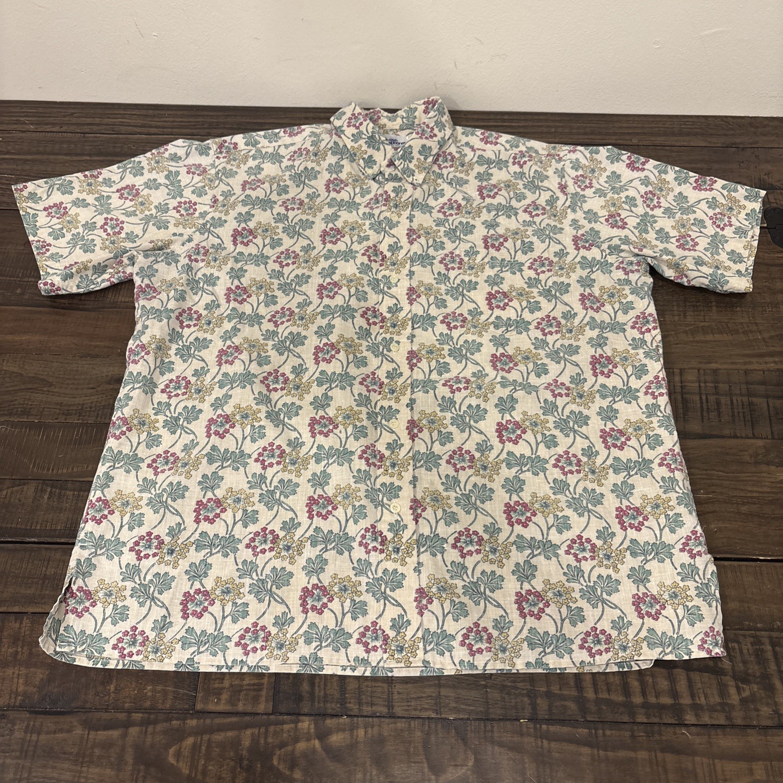 VINTAGE Reyn Spooner Large Mini Floral Vine Hawaiian Aloha MADE IN HAWAII Shirt VINTAGE Reyn Spooner Large Mini Floral Vine Hawaiian Aloha MADE IN HAWAII Shirt