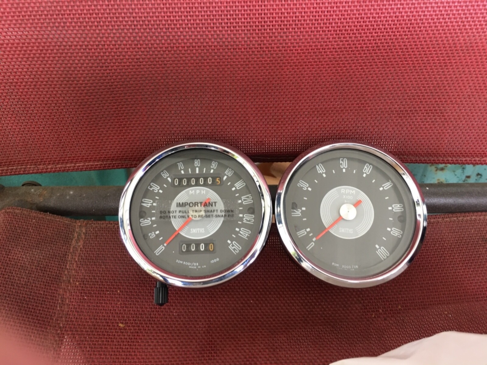 1967-1969 BSA 150MPH Smiths Speedometer & 10000 RPM Tachometer A65 & A50 & B44