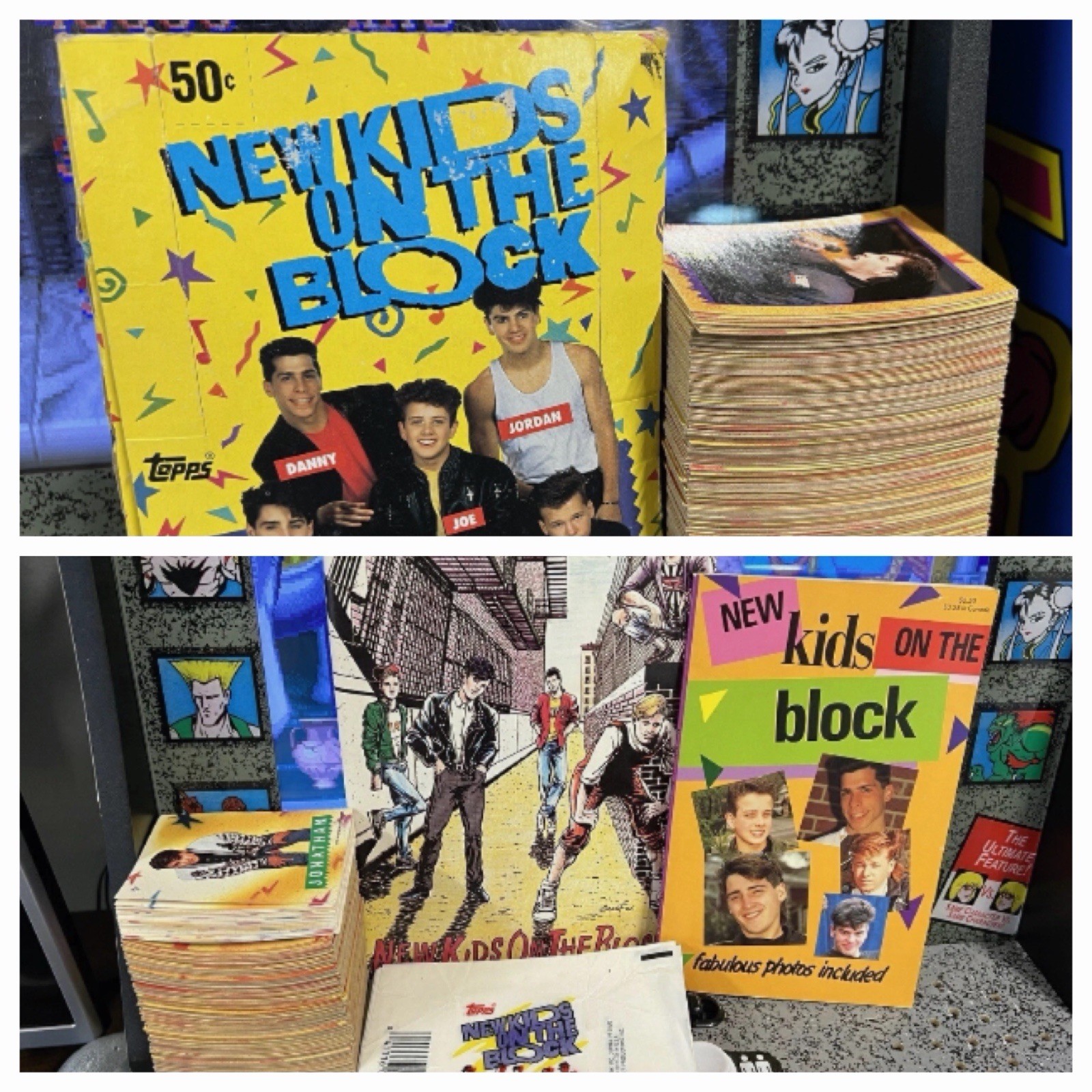 Vintage 1989 Topps NKOTB New Kids on the Block Lot: Cards + Bio + Comic + More Vintage 1989 Topps NKOTB New Kids on the Block Lot: Cards + Bio + Comic + More