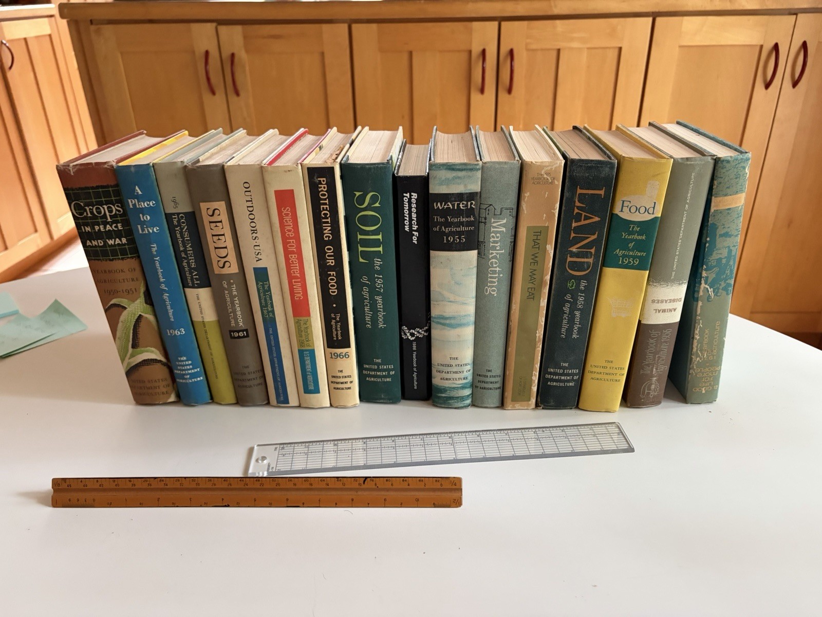 USDA Vintage Annual Agricultural Reports Hardcover Book Lot Of 16 Mid Century