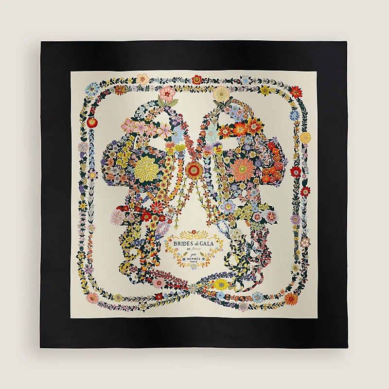 Hermès Brides de Gala En Fleur Silk Scarf 90 — Brand New in Box