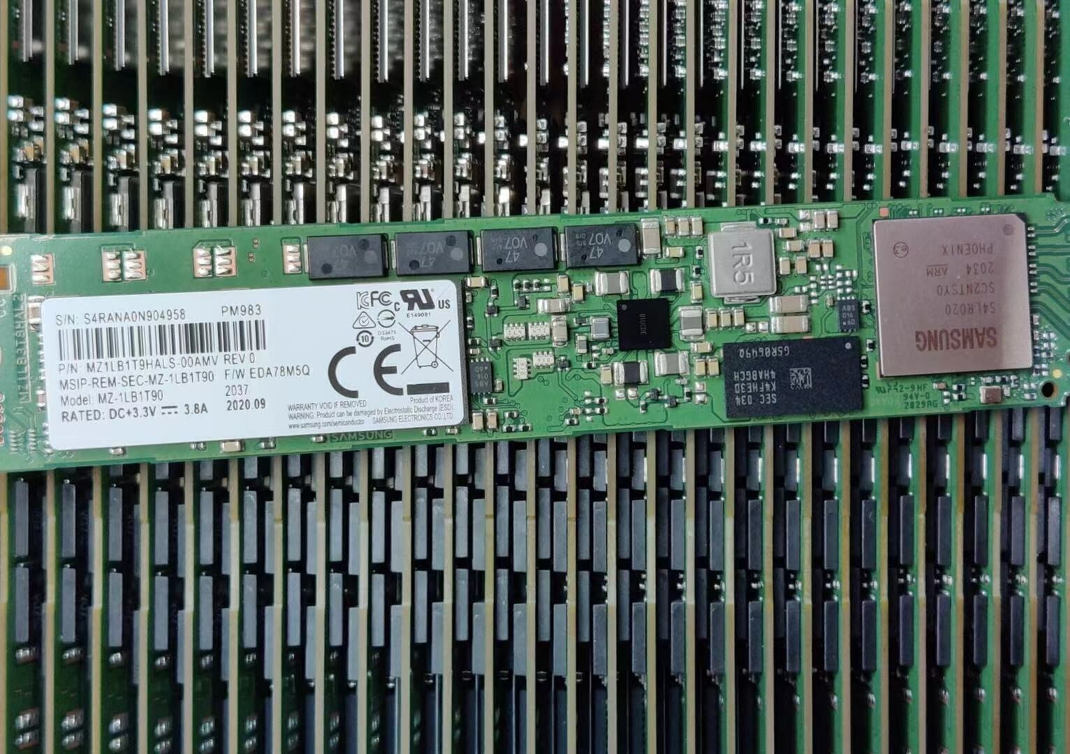 USED Samsung 1.92TB PM983 SSD M.2 NVMe 22110 PCIe MZ-1LB1T9B MZ1LB1T9HALS-00AMV