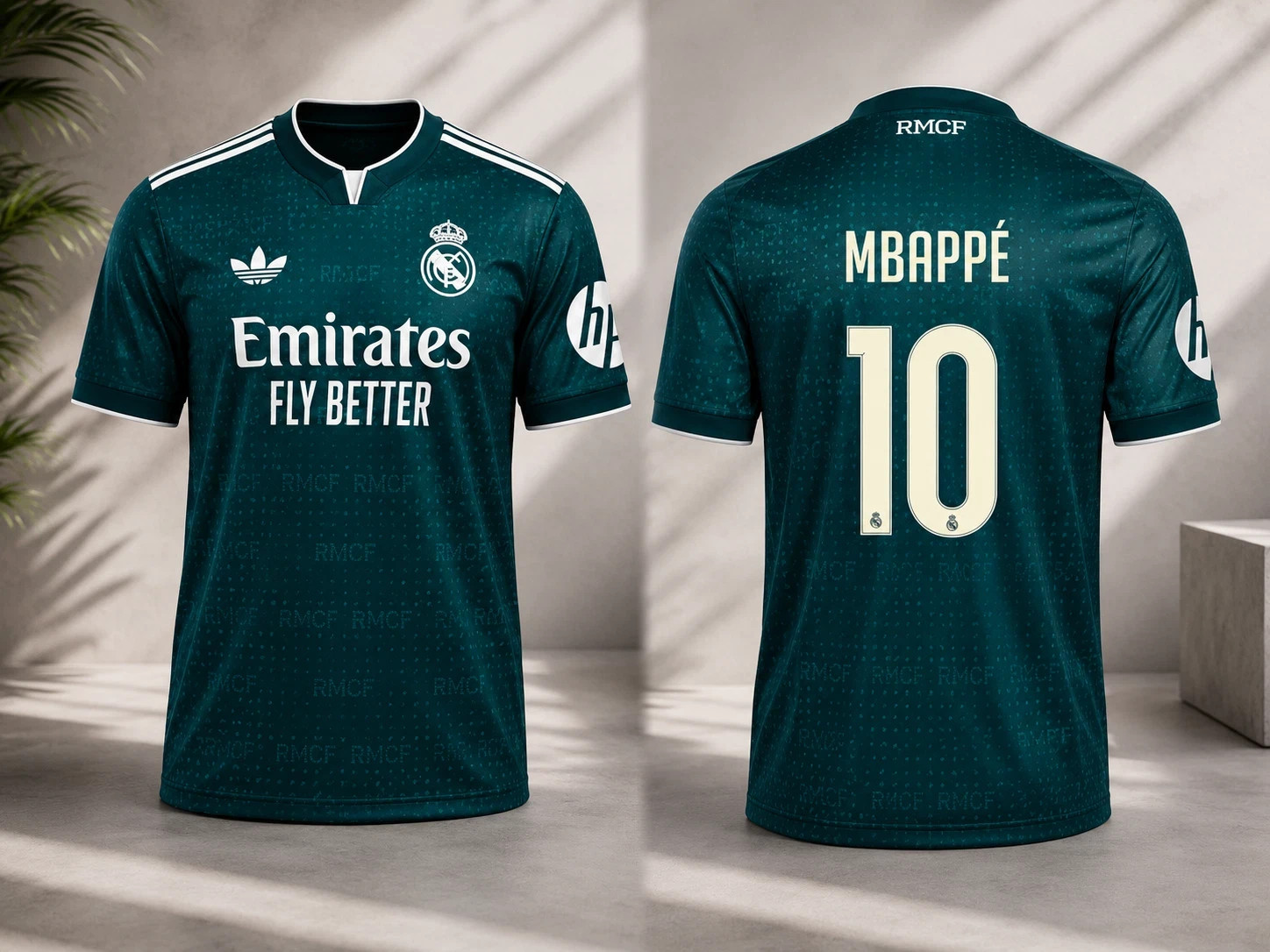 HOT..#Mbappe #10 Madrid Teal Soccer Jersey Fan Style Football Shirt Unisex S-2XL