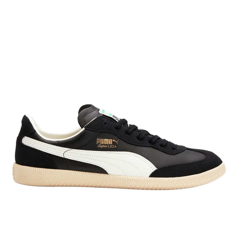 PUMA Super Liga Og Retro Lace Up Mens Black, White Sneakers Casual Shoes 356999 PUMA Super Liga Og Retro Lace Up Mens Black, White Sneakers Casual Shoes 356999