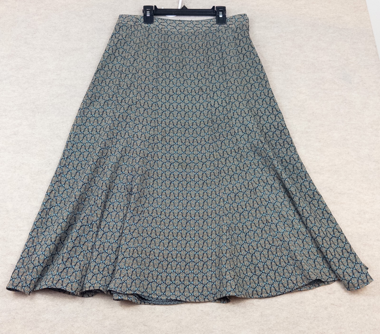 Emma James Women\'s Blue Patterned Polyester A-Line Skirt Size 6
