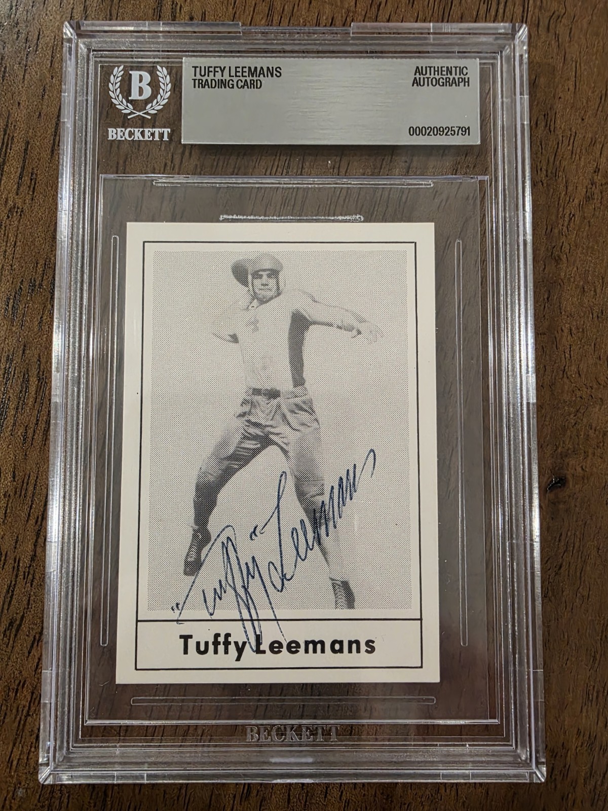 Tuffy Leemans 1977 Touchdown Club #35 Autographed Signed On Card Auto Beckett Tuffy Leemans 1977 Touchdown Club #35 Autographed Signed On Card Auto Beckett