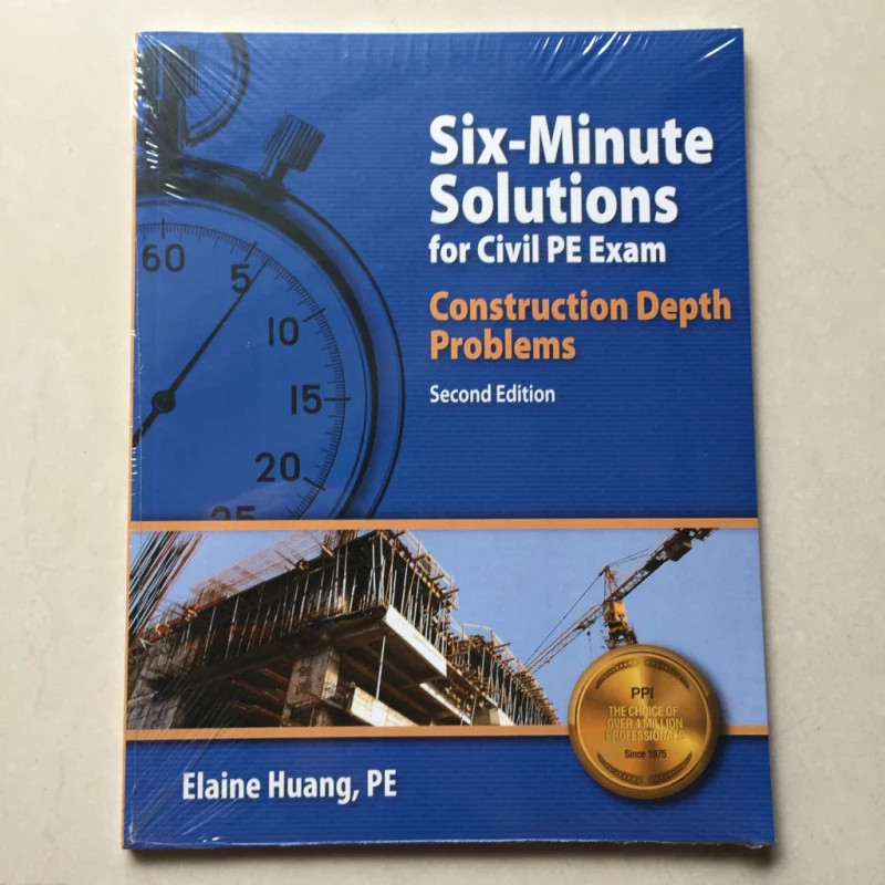 Six-Minute Solutions Civil PE Construction Depth Problems 2nd Edition Book