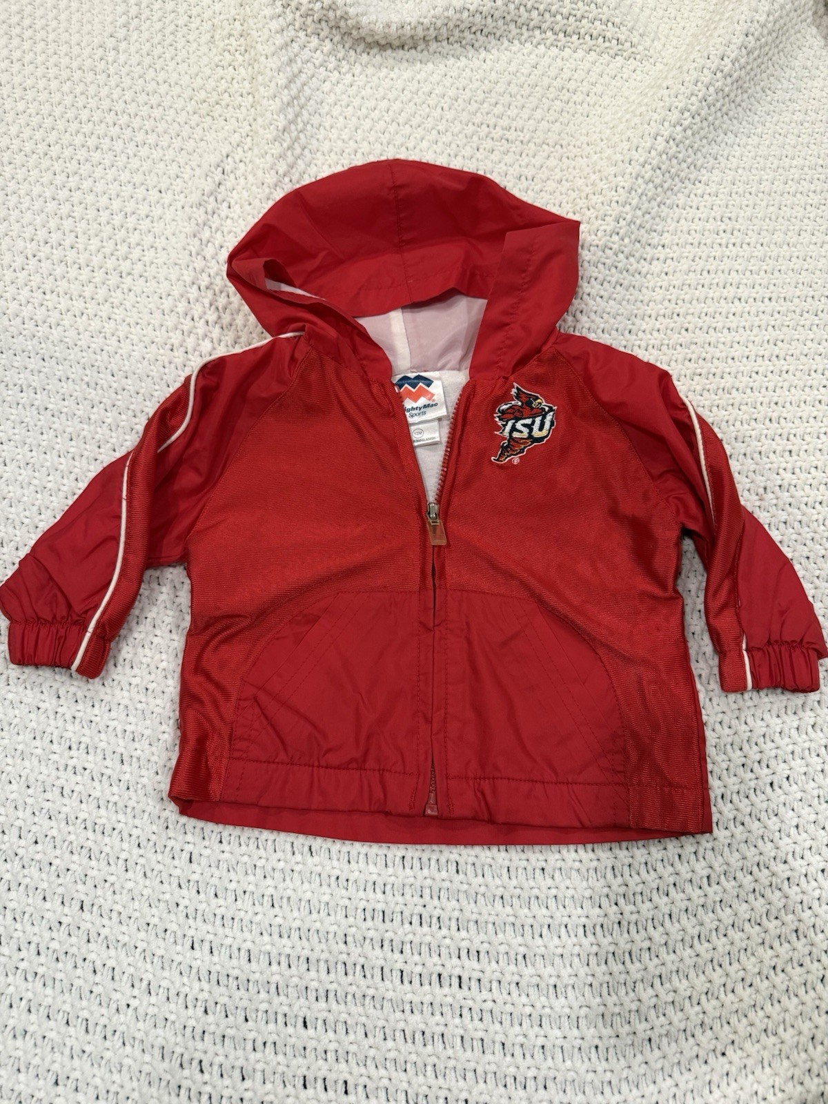 Iowa State Cyclones Vintage Infant Windbreaker Jacket Cynado Logo Size 12m
