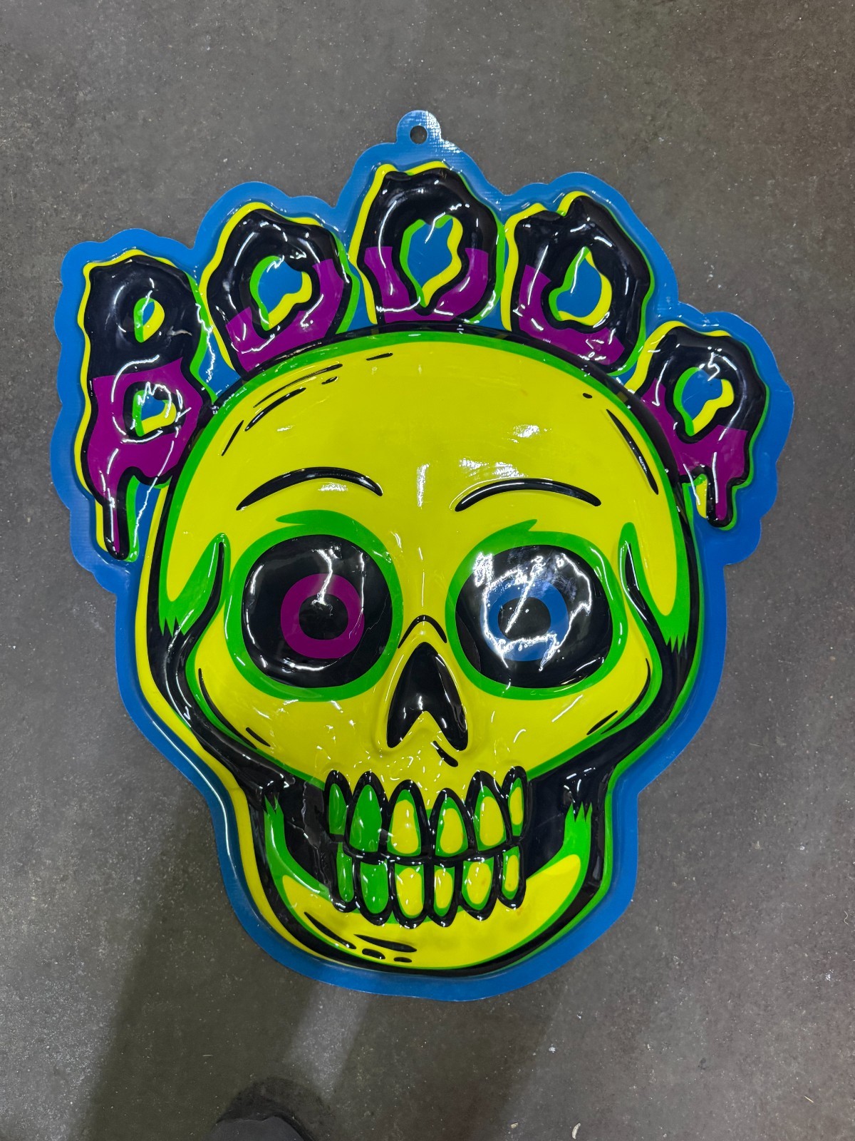 Hyde and EEK Boo Skull Vac Form Sign 27”x23” Wall Art – Halloween Decor RETRO