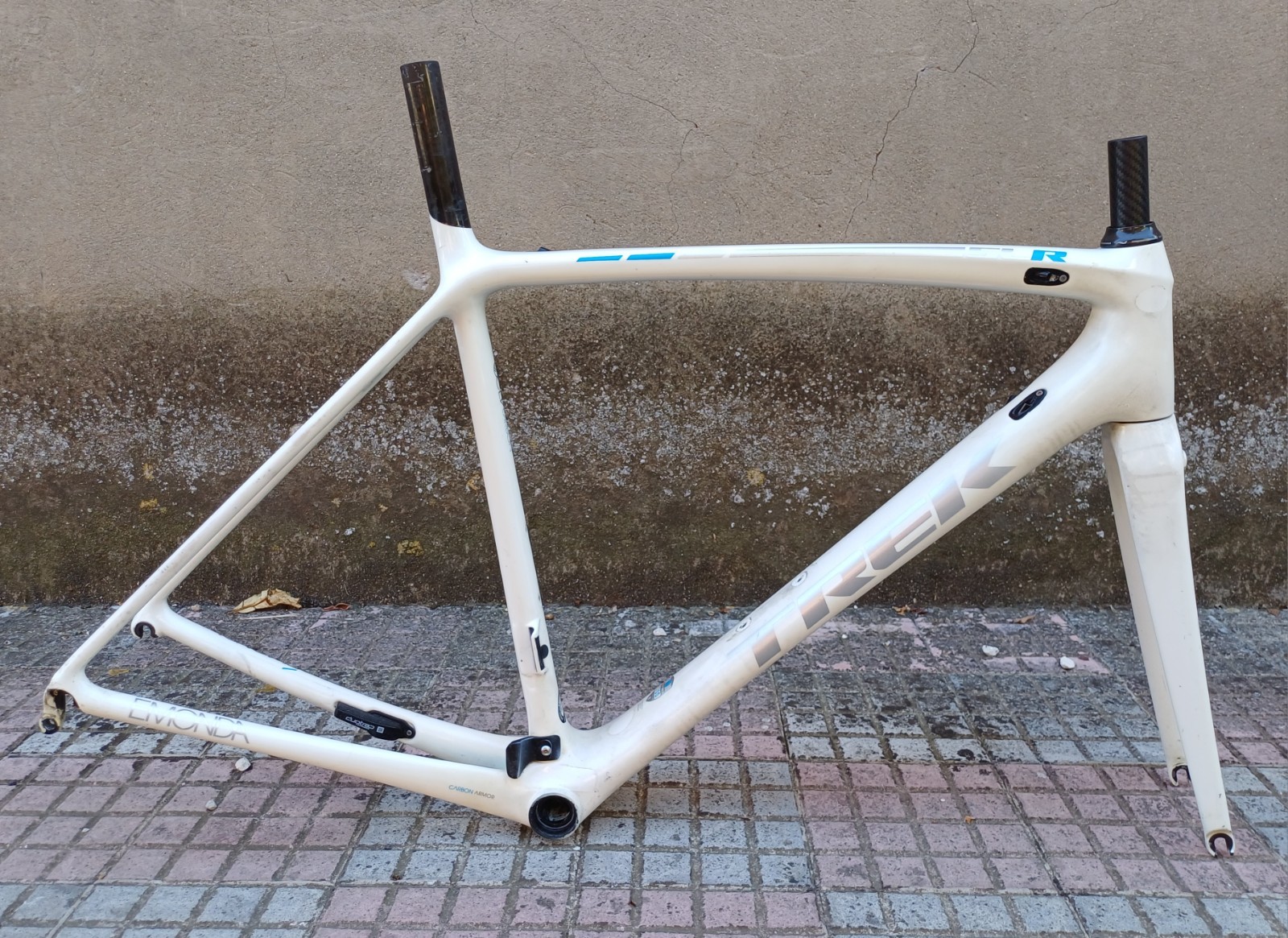 Trek Emonda SLR Rim Brake Carbon Frame Fork 54 Bike White Oclv 700 Series