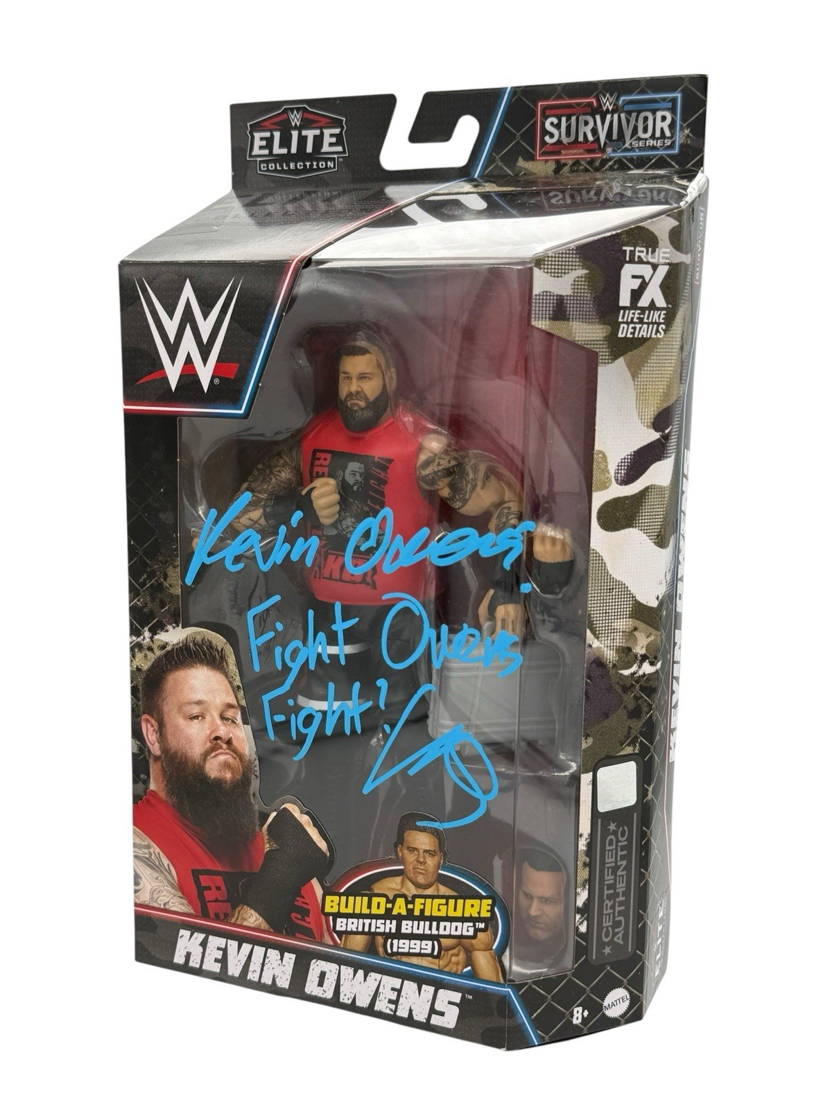 KEVIN OWENS SIGNED MATTEL ELITE FIGURE SURVIVOR SERIES FANATICS COA KEVIN OWENS SIGNED MATTEL ELITE FIGURE SURVIVOR SERIES FANATICS COA