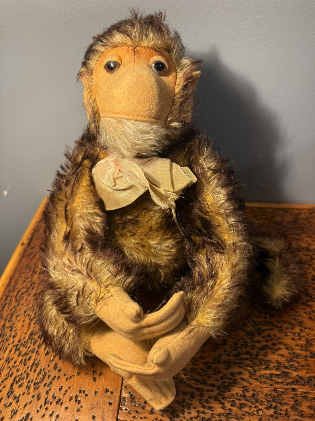 VIntage German Monkey Excelsior Straw Stuffed Felt Chimp VIntage German Monkey Excelsior Straw Stuffed Felt Chimp