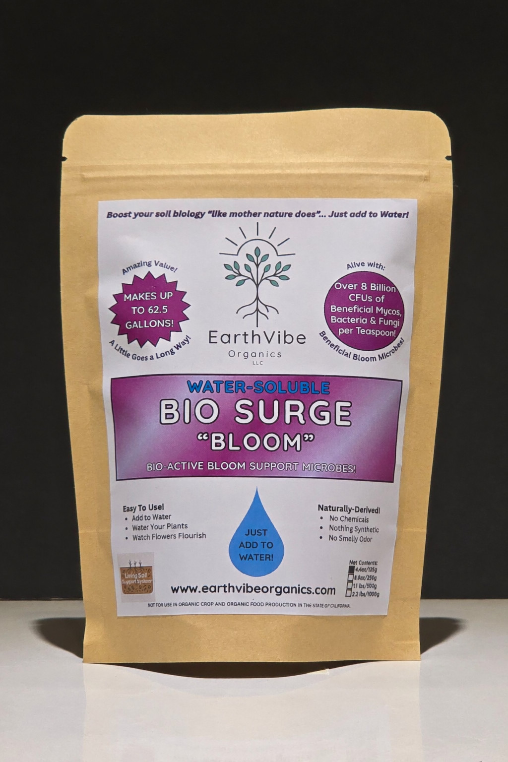 EarthVibe Organics Bio Surge Bloom - 8+ Billion Bloom Microbes & Mycos per TSP