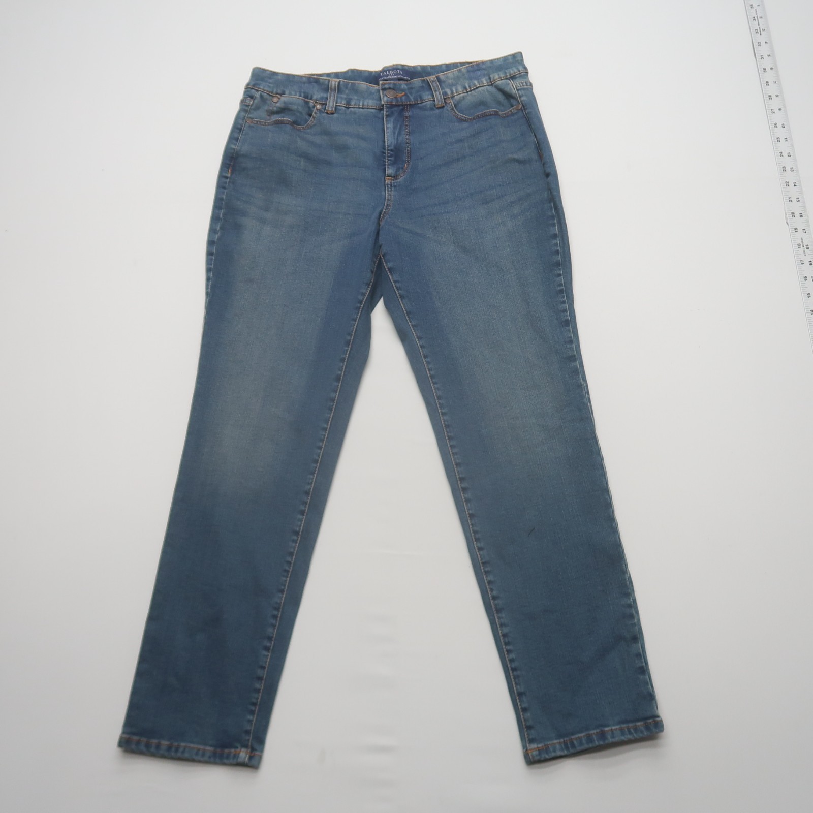 Talbots Factory Simply Flattering 5 Pocket Jeans 14 Curvy Dark Wash Slim Leg Talbots Factory Simply Flattering 5 Pocket Jeans 14 Curvy Dark Wash Slim Leg