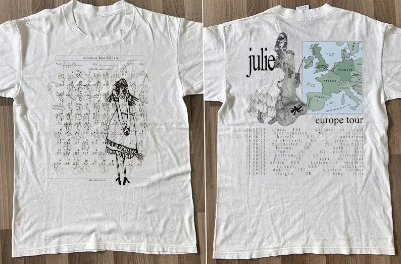 Julie band Tour Twoside White Color Full Size S-5XL shirt KK2544