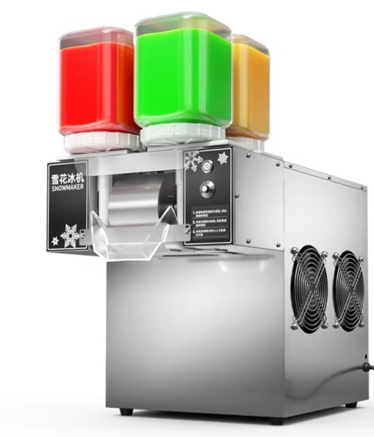 110V 4 Tanks Korean Bingsu Machine Shaved Ice Block Dessert Snow Milk Ice Mixed