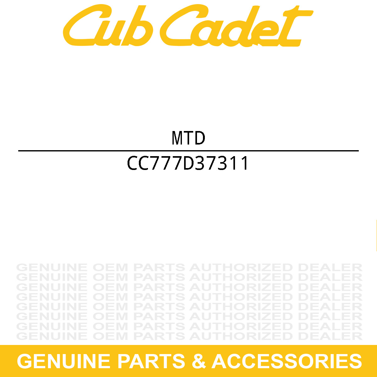 MTD 777D37311 Left Hand Label Pony 36b 7 Speed Pnl Troy-Bilt Pony 36B 2023
