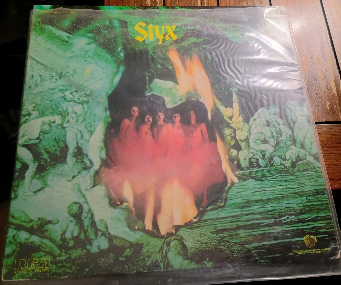 Styx Wooden Nickel 1972 Reissue Good Slv Get Record In Plastic Sleeve 