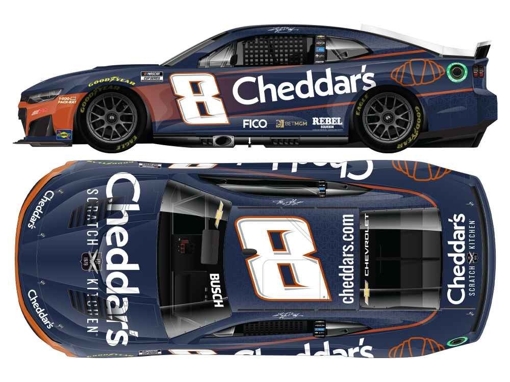 2026 Kyle Busch Cheddar's  #8 Lionel Racing 1:24 Scale Diecast Car - 504 Made